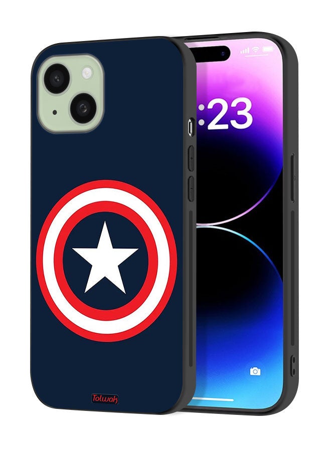 Tolwak Apple iPhone 15 Plus Protective Case Cover Captain America - Image 1