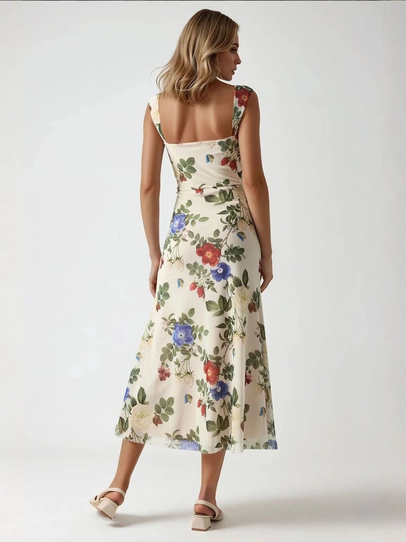 HICCUP Patterned Maxi Dress with Heart Collar - Image 3