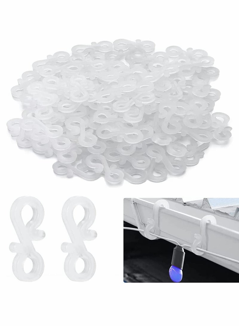 Excefore Plastic Outdoor Lights Hooks Clips for String Lights Reusable S Hanging Outdoor Light Hooks Outdoor Light Hooks for Day Festival Outside Decorative - Image 1