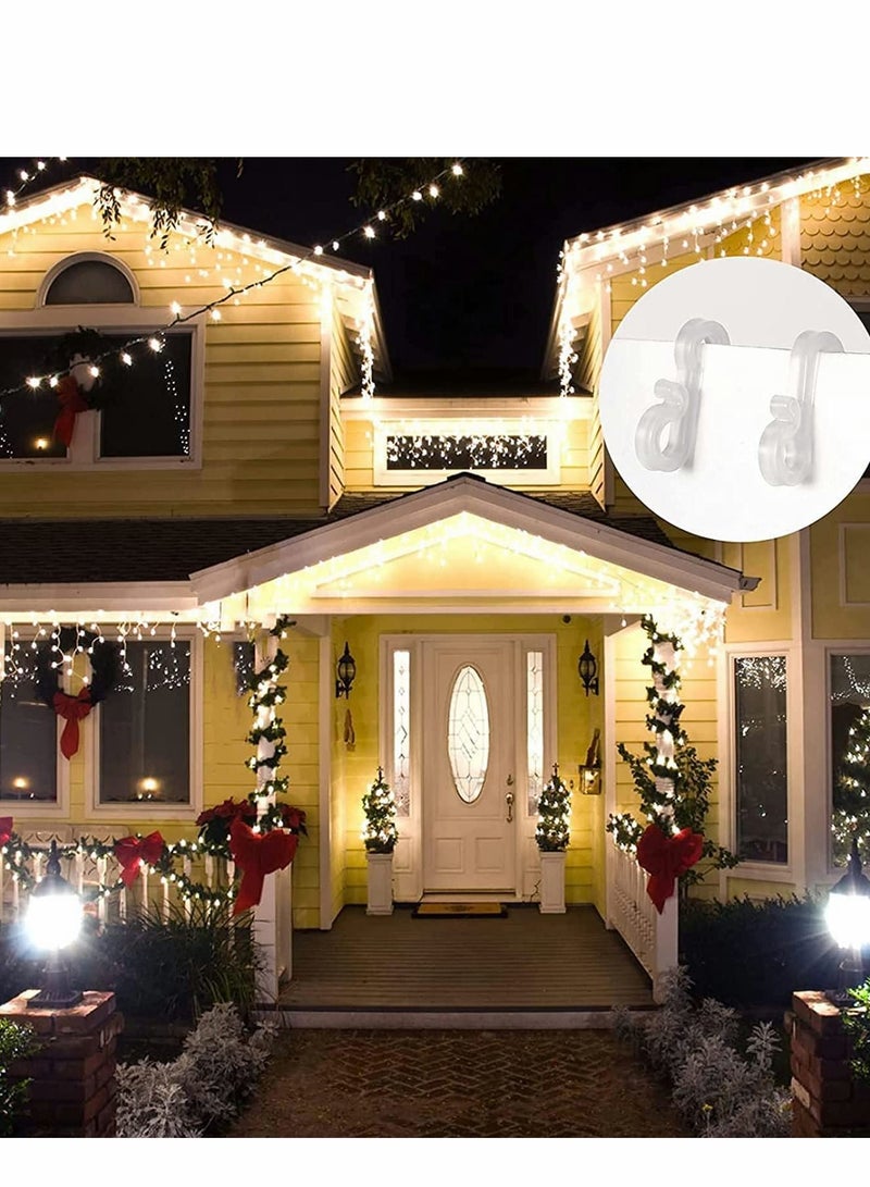 Excefore Plastic Outdoor Lights Hooks Clips for String Lights Reusable S Hanging Outdoor Light Hooks Outdoor Light Hooks for Day Festival Outside Decorative - Image 5