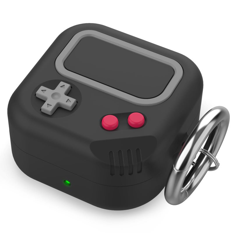 TRONWIN Galaxy Buds Pro 2 case, Retro Game Design Case for Samsung Galaxy Buds 2 Pro/Live/Fe, Silicone Case Cover for Men/Women (Black) - Image 1
