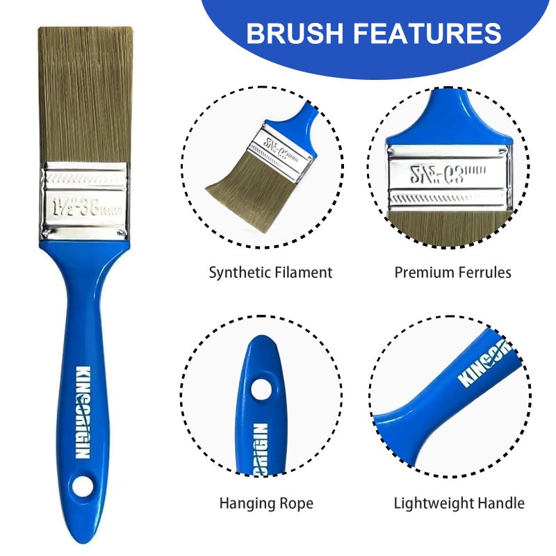KingOrigin 1.5 Inch Paint Brush Set, 40 Pack, 1-1/2 Inch (38mm) Flat Paint Brushes for Walls, Furniture, Crafts, Professional DIY Painting & Touch-Ups - Image 3