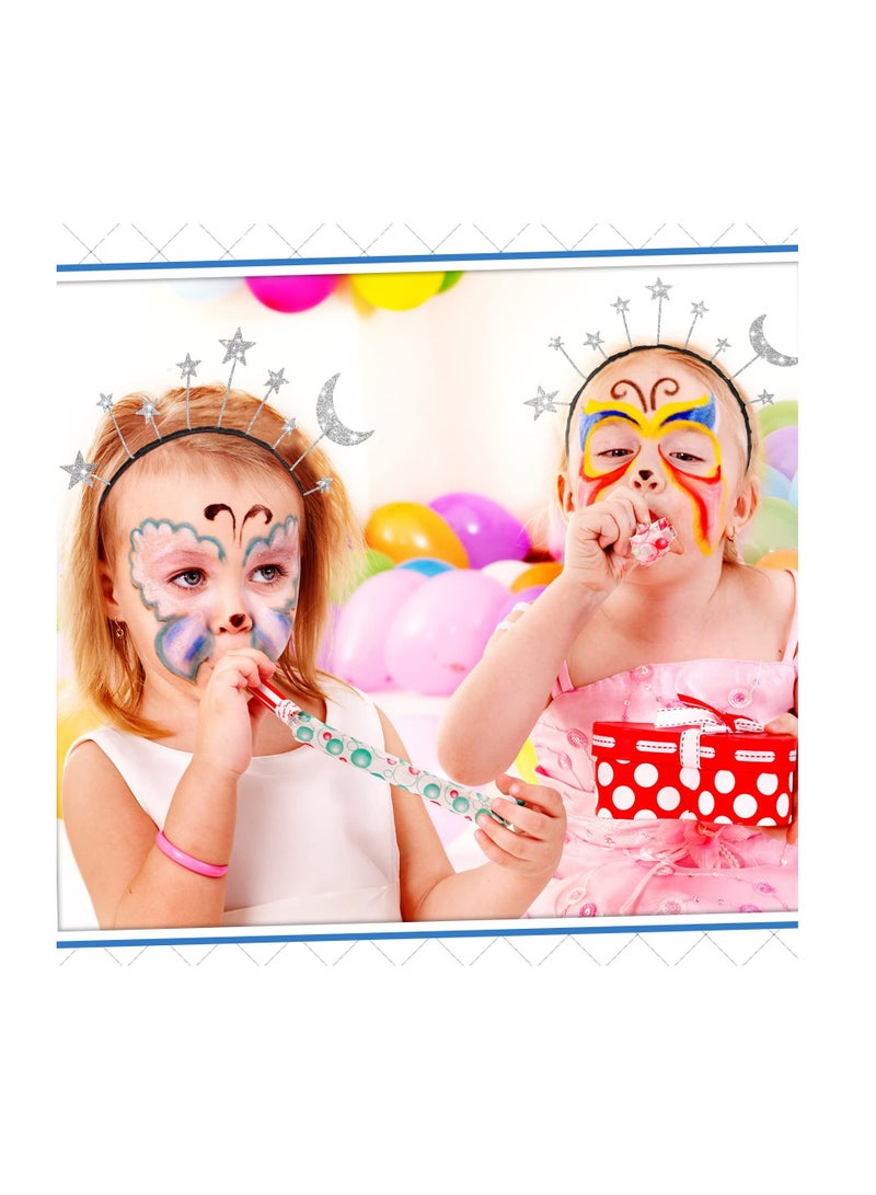 إسكدنيا , 8 Pcs Star Moon Headband Birthday Party Hair Hoop, Birthday Party Headband Crown for Headress Accessories - Image 3