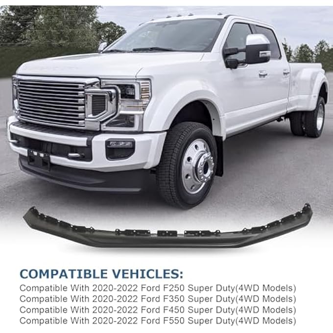 DICMIC Front Lower Deflector Valance Panel Compatible with 2020-2022 Ford F250 F350 F450 F550 Super Duty 4WD Replace# LC3Z-17626-AA, 7.25 Tall - Image 2