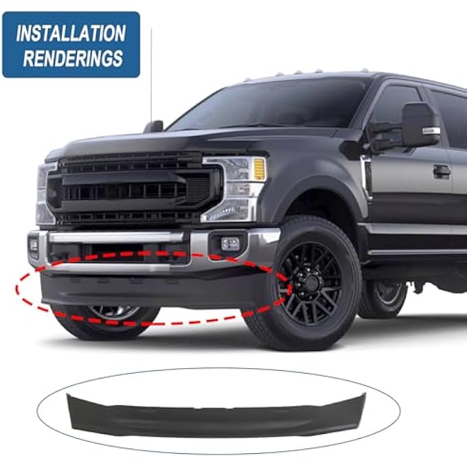 DICMIC Front Lower Deflector Valance Panel Compatible with 2020-2022 Ford F250 F350 F450 F550 Super Duty 4WD Replace# LC3Z-17626-AA, 7.25 Tall - Image 4