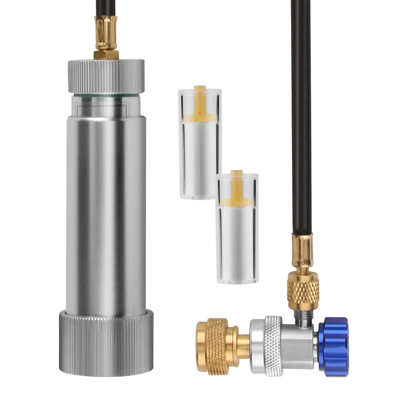 Lichamp AC Oil Injector R134A R1234YF Refrigerant AC Dye Injector Kit with Adjustable Coupler and Oil Checkers