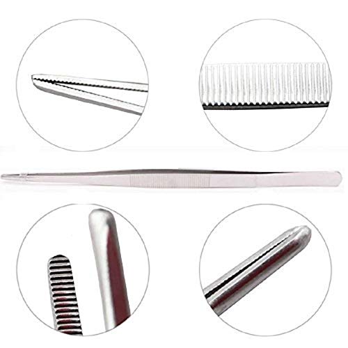 NJ Extra Long Tongs Aquarium Tweezers Set, Stainless Steel Straight Aquascaping Tweezer for Fish Tan - Image 4