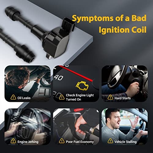 OCPTY Set of 6 Ignition Coils Pack Compatible with OE UF401 C1439 5C1430 Fit for Nissan 350Z for Infiniti M35/FX35 3.5L 2003-2008 - Image 3