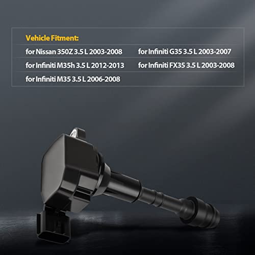 OCPTY Set of 6 Ignition Coils Pack Compatible with OE UF401 C1439 5C1430 Fit for Nissan 350Z for Infiniti M35/FX35 3.5L 2003-2008 - Image 2