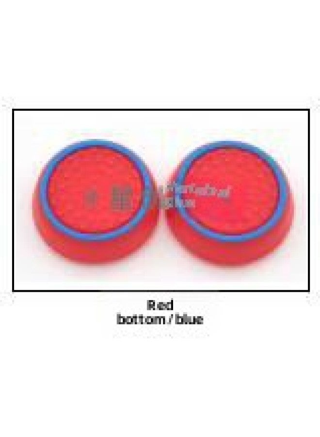PS5 Luminous Rocker Cap PS4 XBO Xone Two-color Silicone Collar Mushroom Head Gamepad Key Cap-Product Color:Red Bottom/Basket - Image 1