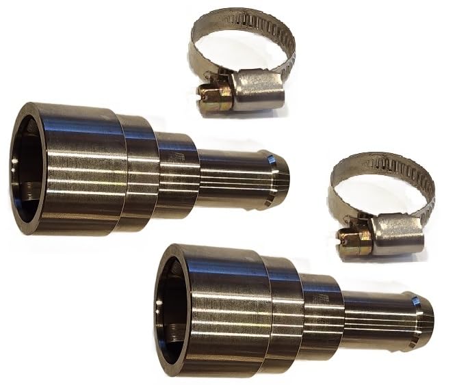 SET OF TWO UPGRADED STAINLESS STEEL Heater Core Coolant Hose Connector FITS 19982014 Chevrolet SilveradoGMC Sierra 1500 2500 3500 Tahoe Suburban Cadillac Escalade Yukon Avalanche ExpressSavana