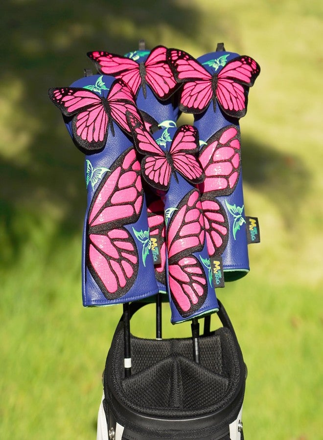 mytag Butterfly Patch Golf Club Covers, Golf Head Covers for Woods and Driver 3D Craft Blue Headcover (Hybrid Cover) - Image 5