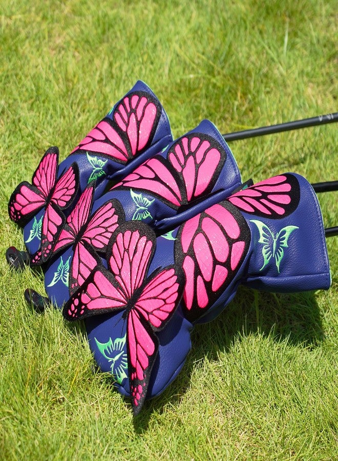 mytag Butterfly Patch Golf Club Covers, Golf Head Covers for Woods and Driver 3D Craft Blue Headcover (Hybrid Cover) - Image 4