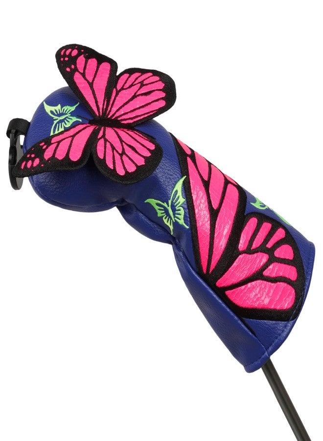 mytag Butterfly Patch Golf Club Covers, Golf Head Covers for Woods and Driver 3D Craft Blue Headcover (Hybrid Cover) - Image 1