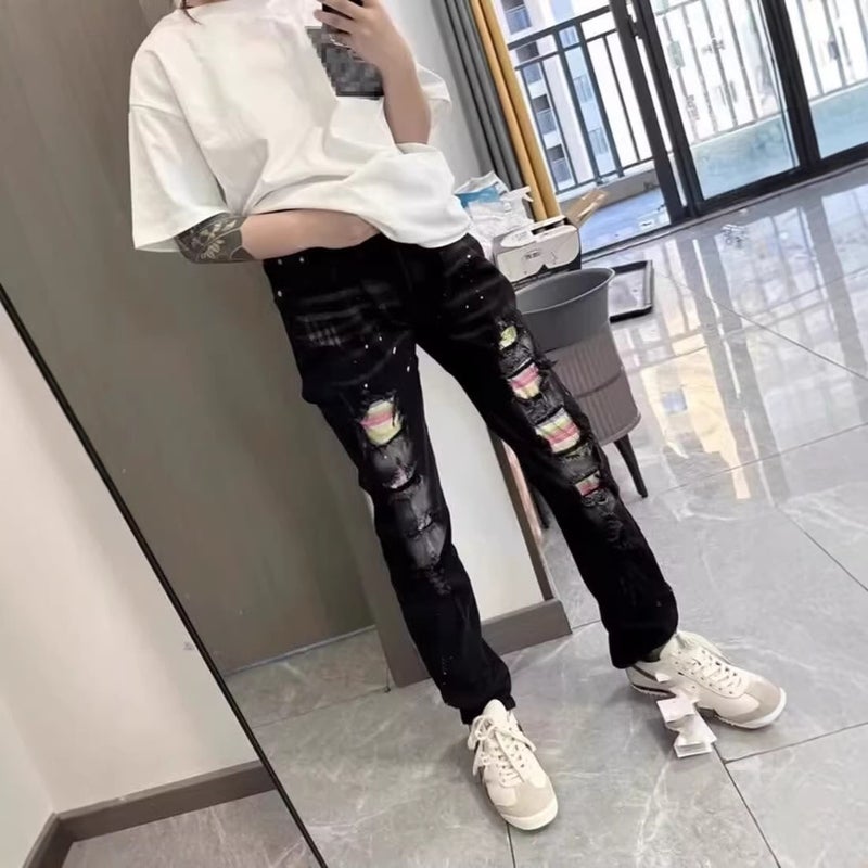 Unisex Classic Denim Jeans Loose Fit Daily Outdoor Wear - Image 3