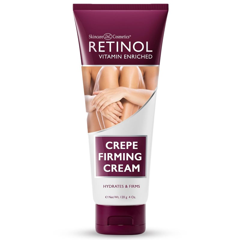 Retinol AntiAging Crepe Firming Cream  Tightens Smooths and Restores Skin Elasticity for a Youthful Glow 4 Oz