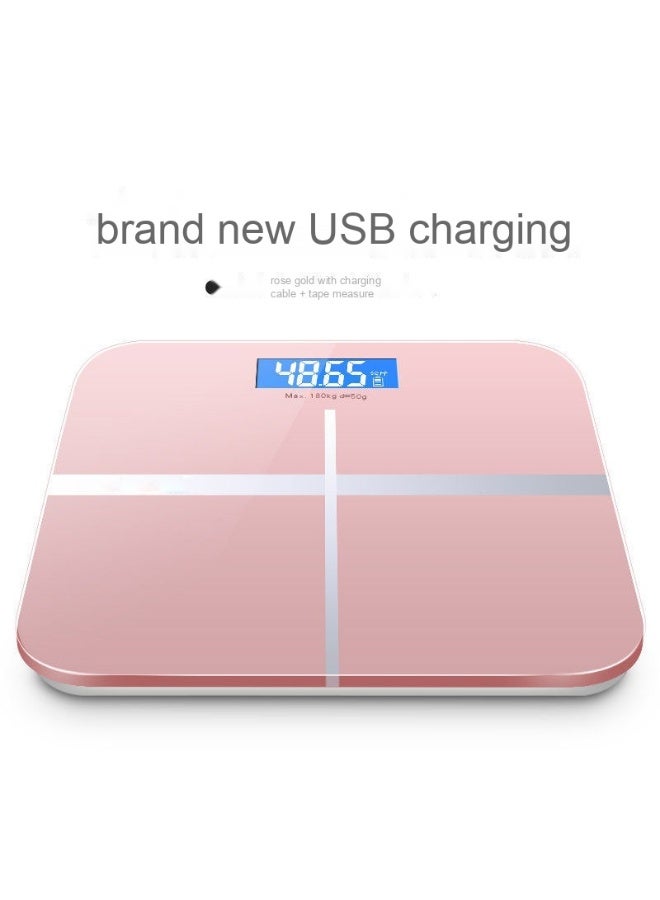 ميزان صحي إلكتروني قابل للشحن عبر USB ميزان ذكي منزلي للوزن للبالغين جهاز قياس الوزن لفقدان الوزن