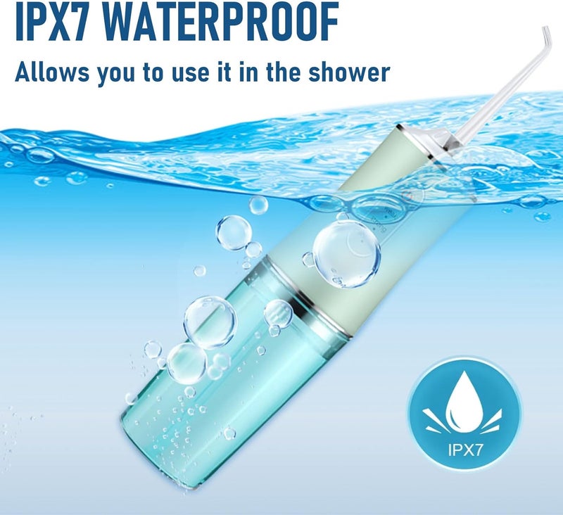houscly Electric Water Flosser Cordless for Teeth 3 Modes 4 Jet Tips Cleaning and Flossing Water Dental Portable Floss Irrigator Oral Water Flossed Rechargeable Tonsil Stone Travel Adults - Image 5