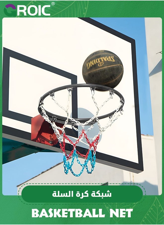 GROIC - Basketball Net Replacement Heavy Duty,Rust Proof Basketball Chain Net for Indoor Outdoor Climate, Quick Installation,Special Replacement Basketball Net for Basketball Stand - Image 1