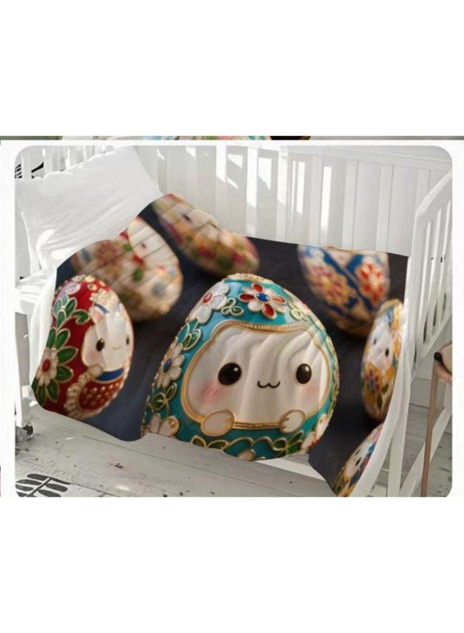 general Baby and children's cartoon flannel thin blanket (warm and comfortable, suitable for sleep, game use) 70cm*100cm - Image 2