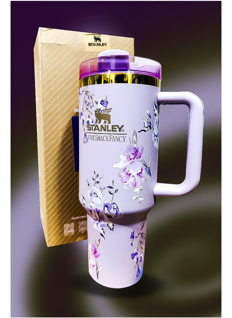 Stanley 40oz Tumbler Stainless Steel Travel Mug with Reusable Straw BPA Free Eco Friendly and Dishwasher Safe Leakproof FlowState Lid Double Wall Insulation Keeps Drinks Hot for 16 Hours and Cold for 24 Hours Slim Base Fits Most Car Cup Holders Rugged Ergonomic Handle Perfect for Travel Work and Outdoor Activities