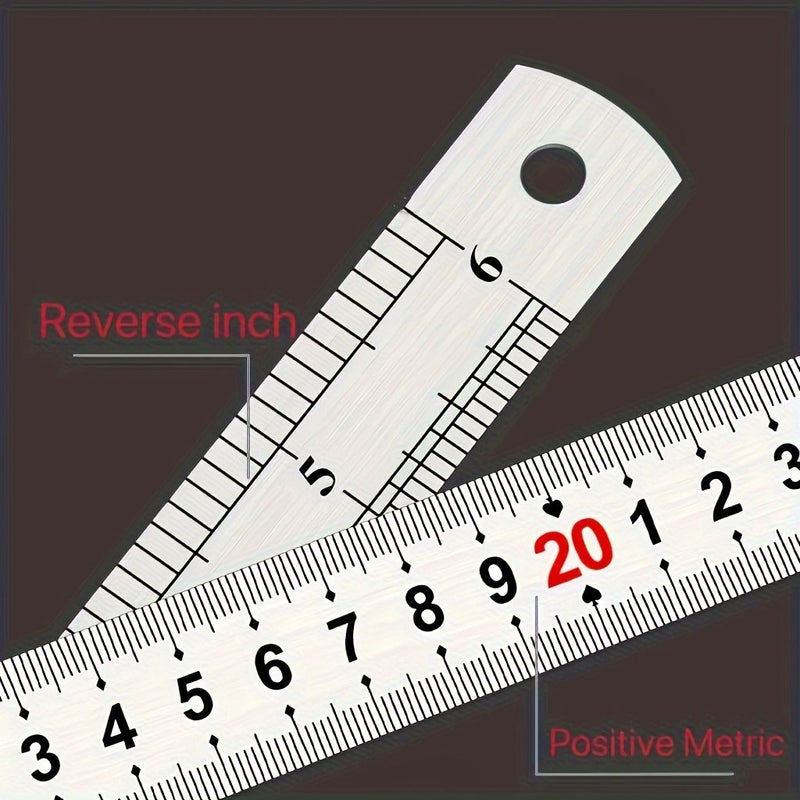 23 62 Inch Long Red Aluminum Ruler Accurate Measurement For Office Cutting Thickened Widened - Image 1