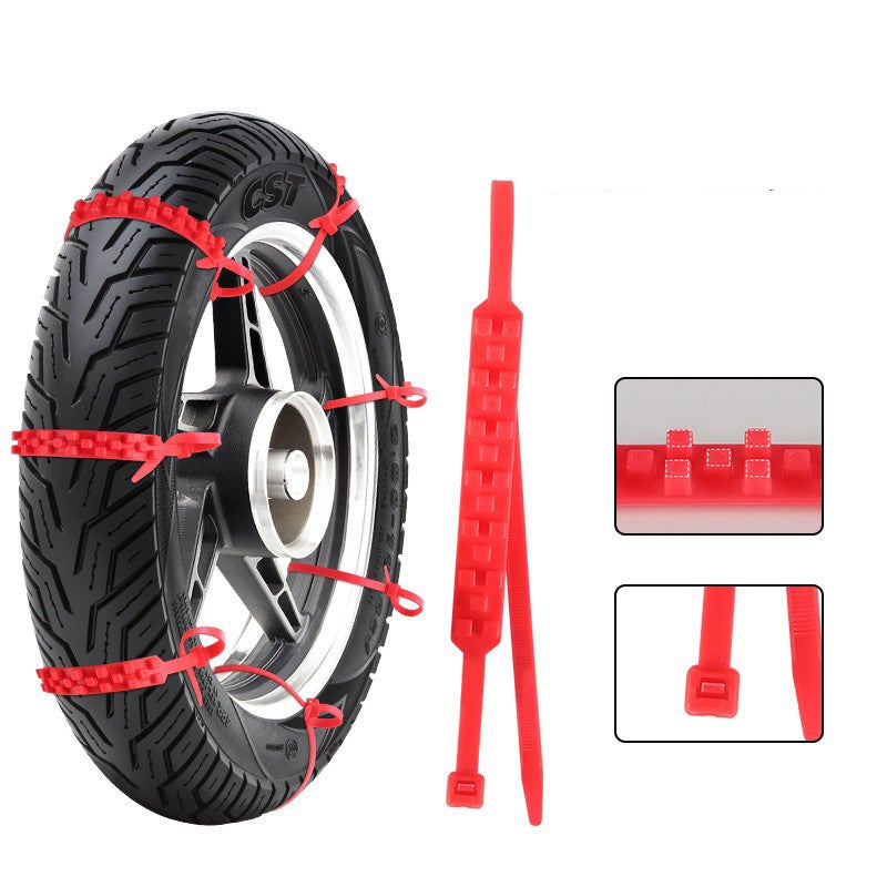Automobile Tire Snow Chain Emergency Snow Chain Snow Relief Thickened Universal Wheel Chain Portable Rolling Belt - Image 1