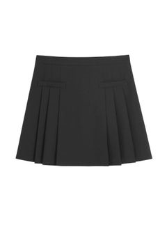 Preppy Style Pleated Short Vest Skirt Summer Chubby Girl Plus Size Women's Slimming High Waist Pleated Skirt 6249