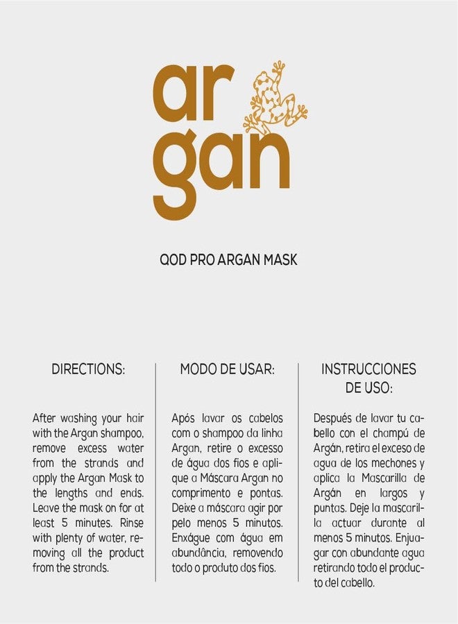 كيو أو دي قناع الشعر QoD PRO بزيت الأرغان | للشعر الجاف والتالف والمجعد والباهت | يعزز اللمعان والنعومة | بزيت الأرغان | 300 غرام - 10.5 أونصة سائلة - Image 5