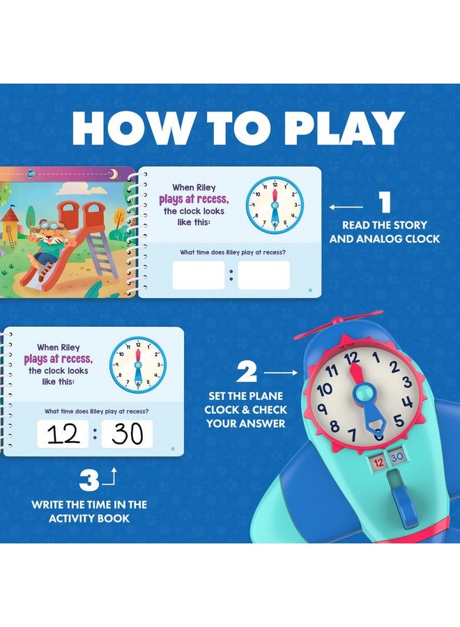 Educational Insights Time to Learn Telling Time Activity Set - Kids Clock Toy, Teaching Clock for Kids Games, Practice How to Tell Times on Analog & Digital Clocks, Fun Classroom Resource, Ages 6+ - Image 3