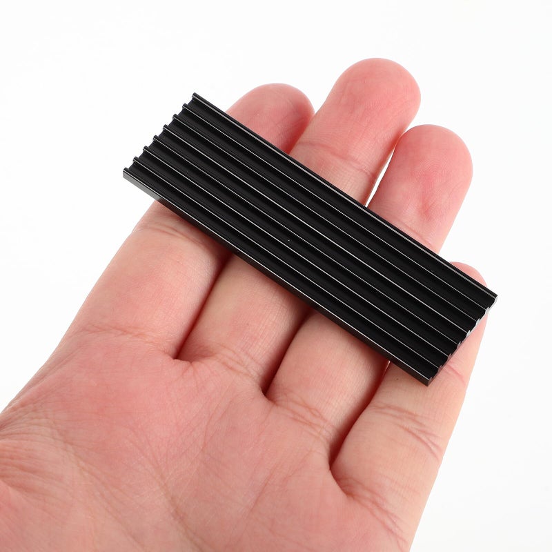 M2 SSD غطاء تبريد 8 قطع وسائد تبريد ألومنيوم لتبريد SSD للكمبيوتر المحمول PC أسود - Image 5