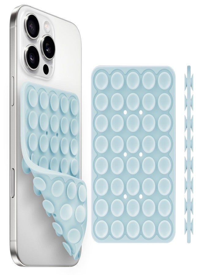 Yojaro Silicone Suction Cup Phone Case Mount Double Sided, Phone Accessories Hands-Free Strong Grip Holder for Selfies and Videos, Silicon Phone Stand for iPhone and Android Light Blue - Image 1
