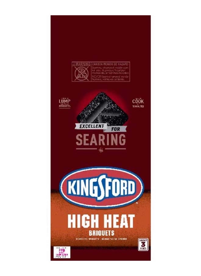 Kingsford High Heat All Natural Original Charcoal Briquettes Dark Grey 12 lb 8090220  - Image 1