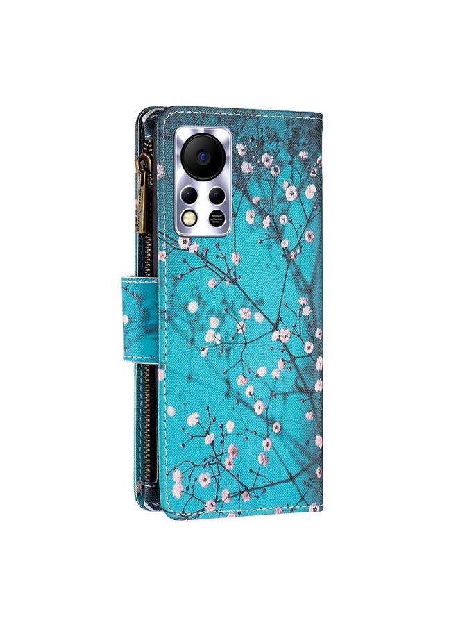 Zaboon Case For Infinix Hot 11s/Hot 11T Colored Drawing Pattern Zipper Horizontal Flip Phone Leather Case - Image 3