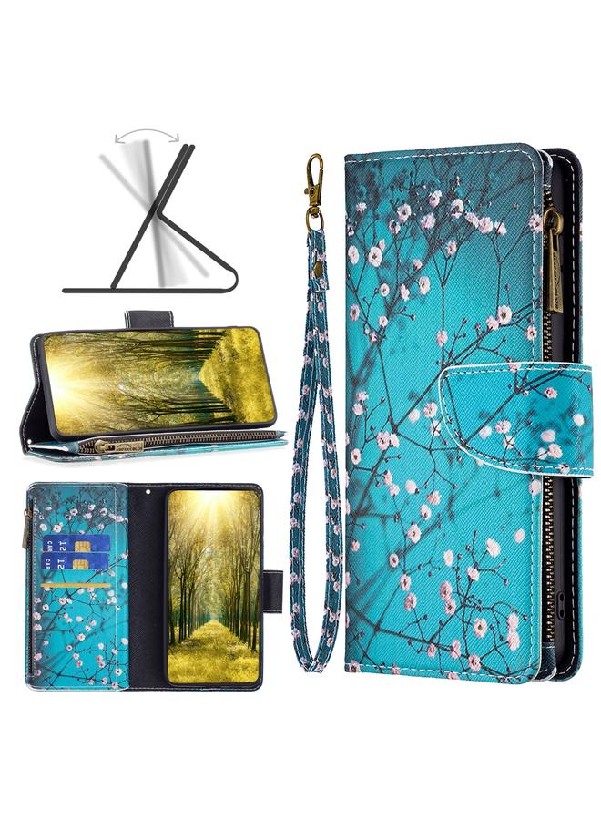 Zaboon Case For Infinix Hot 11s/Hot 11T Colored Drawing Pattern Zipper Horizontal Flip Phone Leather Case - Image 1