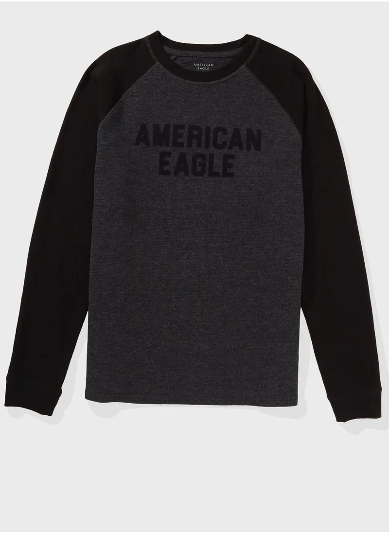 American Eagle Graphic Print Thermal T-Shirt