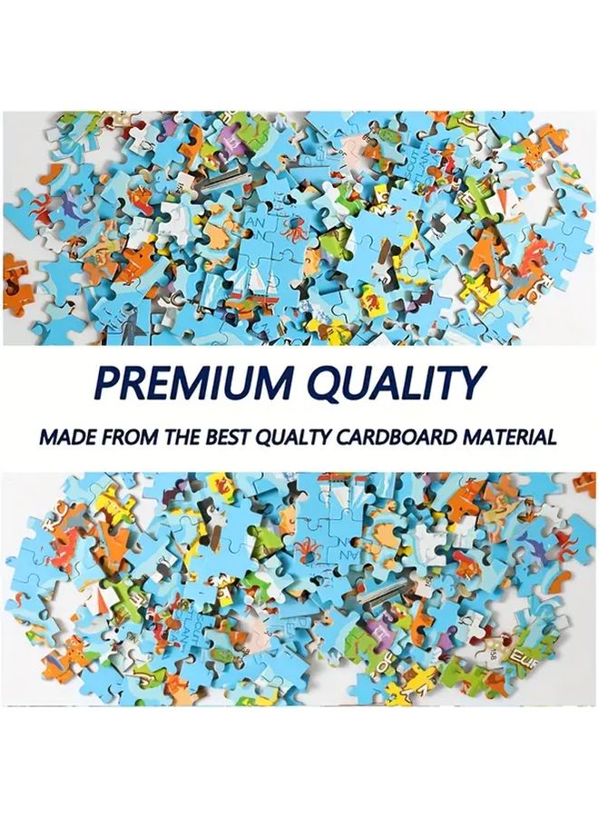 200pcs World Map Jigsaw Puzzle Educational Toy For Kids Early Learning Parent Child Interaction Portable Durable Mixed Colors - Image 3