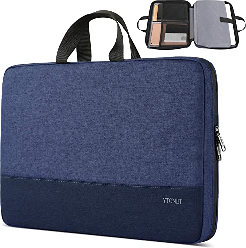 Ytonet Laptop Sleeve Case 15.6 Inch, Slim Water Resistant TSA Laptop Cover with Handle Protective Computer Carrying Case Compatible with HP Dell Lenovo Asus Notebooks, Dark Blue - Image 1