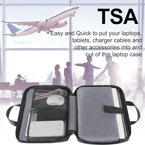 Ytonet Laptop Sleeve Case 15.6 Inch, Slim Water Resistant TSA Laptop Cover with Handle Protective Computer Carrying Case Compatible with HP Dell Lenovo Asus Notebooks, Dark Blue - Image 4