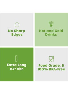 Comfy Package Comfy Package, [100 Count] Jumbo Plastic Smoothie Straws - 8.5" High - Assorted Colors  - Image 4