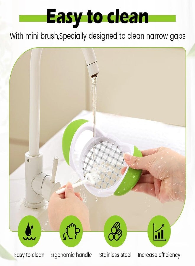 QWLWBU Potato Slicer French Fry Cutter,Multi-purpose Stainless Steel Veggie Chopper for Fries Potato Onion Cutter Food Chopper Manual Hand Vegetable Cutter Dicer,Green - Image 5