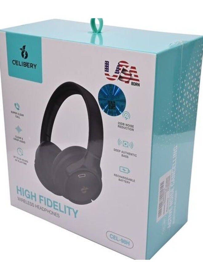 CELIBERY IPX5 Waterproof Wireless Headphones Active Noise Cancelling Bluetooth Headphones Over Ear with Adjustable Microphone Deep Bass Comfortable Protein Earpads Bluetooth 5.0 for Travel and Work - Image 3