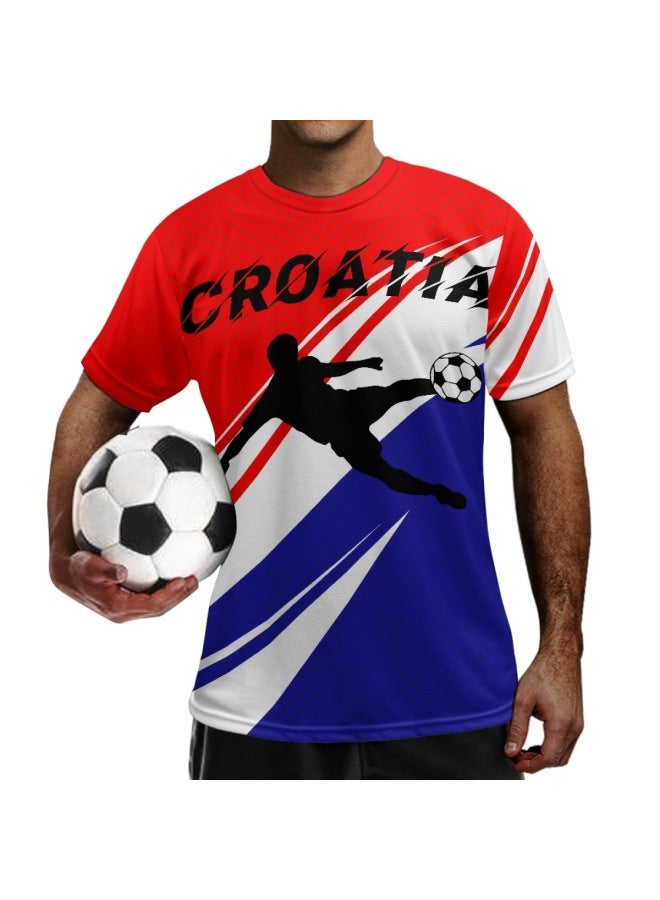 Ysfh1835a1 Croatian Bz6-1 Short Sleeve Football Jersey - Image 1