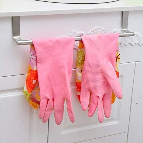 Leawall Stainless Steel Towel Holder Cabinet Hanger Over Door Kitchen Hook Drawer Storage/Towel Bar (2 Pcs Set, 28 CM-11 inch) - Image 5