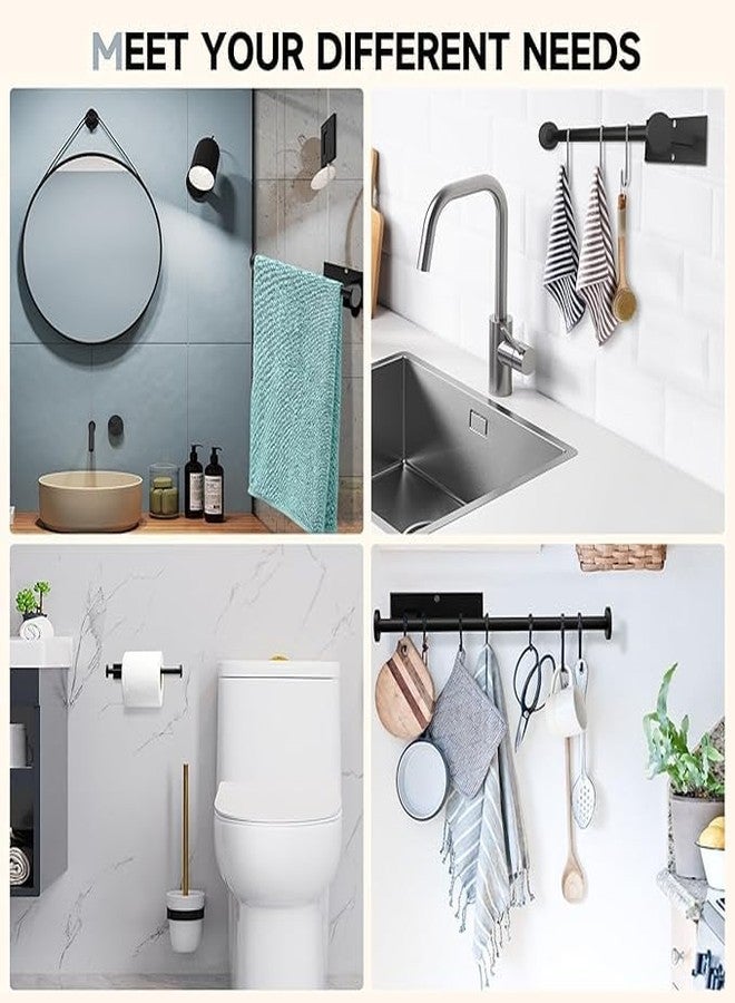 FISHCLOUD Paper Towel Holder Wall Mount - Self Adhesive No Drill or Drilling, SUS304 Stainless Steel - Kitchen, Bathroom, Sink, Pantry, Fridge(Black) - Image 5