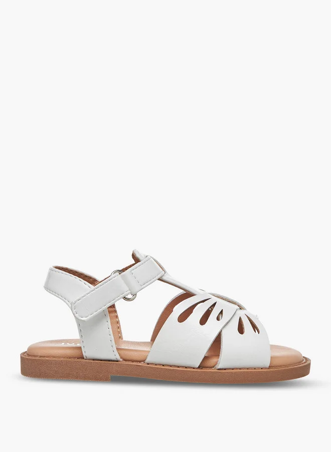 جونيورز Girls Hook and Loop Strap Sandals