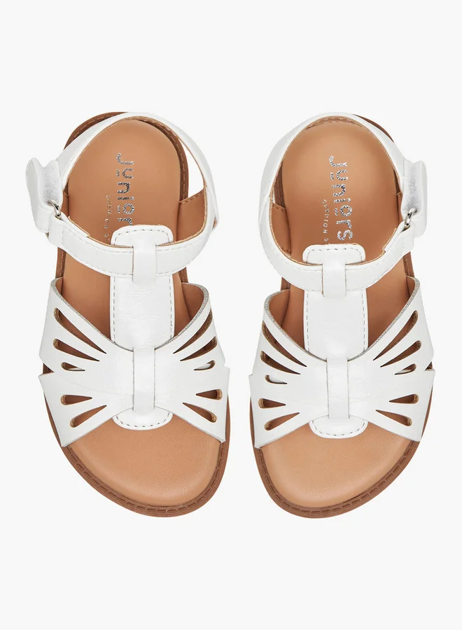 جونيورز Girls Hook and Loop Strap Sandals
