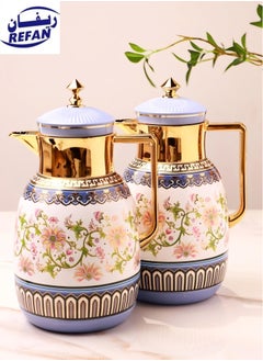 1.0+1.0L Premium Arabic Coffee Thermos - Traditional Floral Pattern, Gold Accents, Insulated Flask for Hot and Cold Drinks - pzsku/ZC8D17BA1F37FAEFB9700Z/45/_/1725381424/9b3ae24a-c57f-42a9-b7a2-432379e62e07