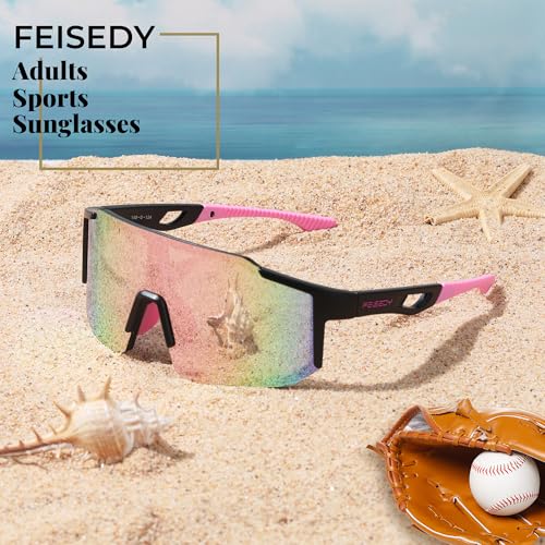 FEISEDY Sports Sunglasses Mens Women Baseball Biking Cycling Sunglasses for Teens UV400 Protection B2388 - Image 3