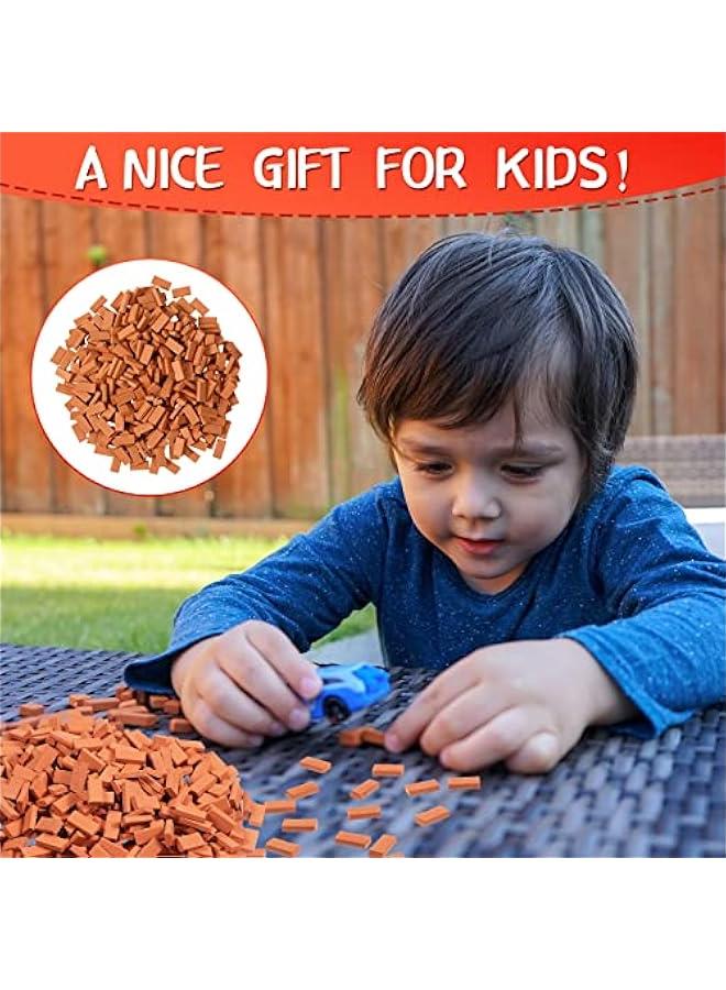 200 Pcs Mini Bricks for Landscaping Small Miniature Tiny Model Wall Bricks for Crafts Realistic Fake Blocks for Dollhouse Garden Accessories, 1/35 Scale - Image 4